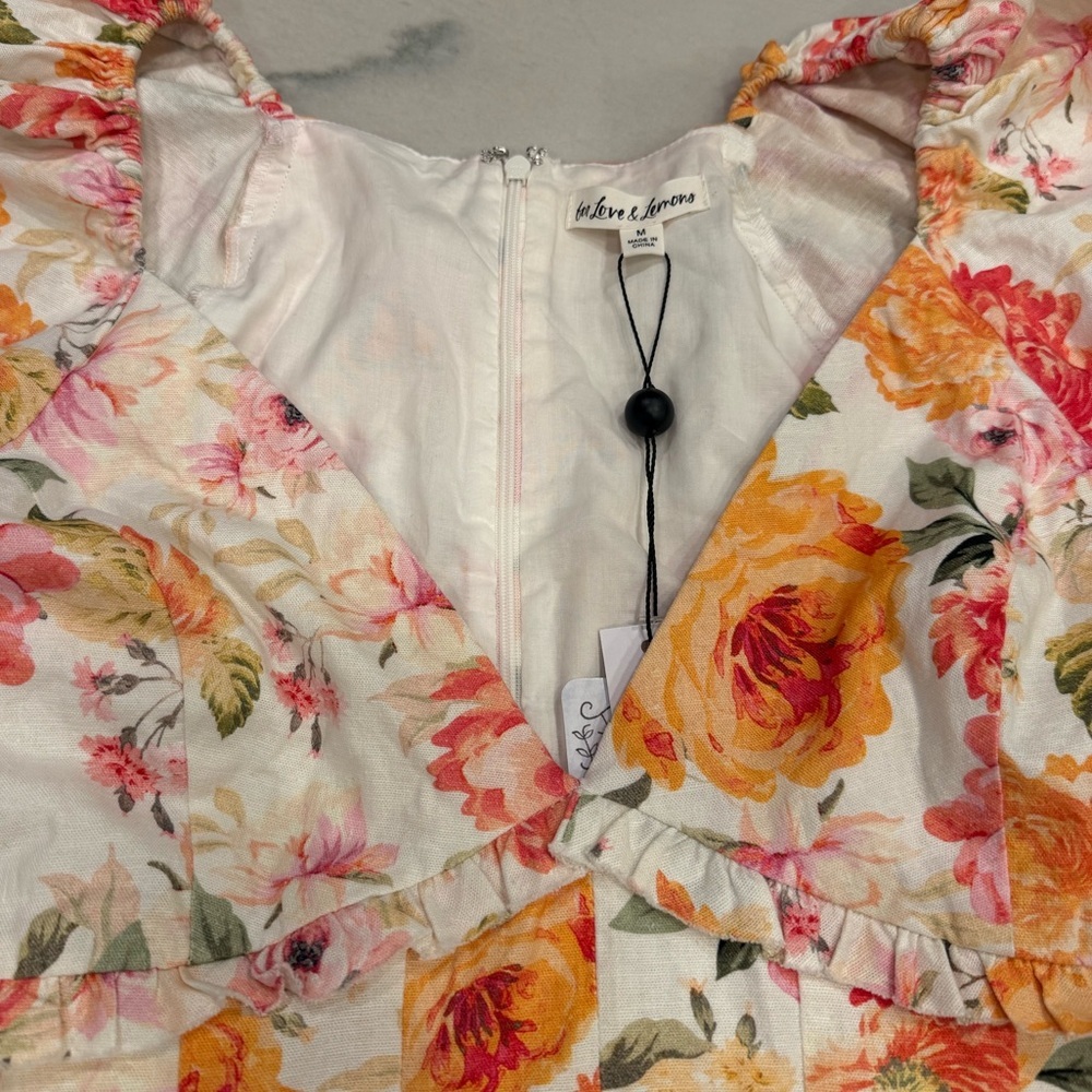 For Love & Lemons Julep Dress Size Medium Floral Mini Dress NWT - Picture 6 of 16